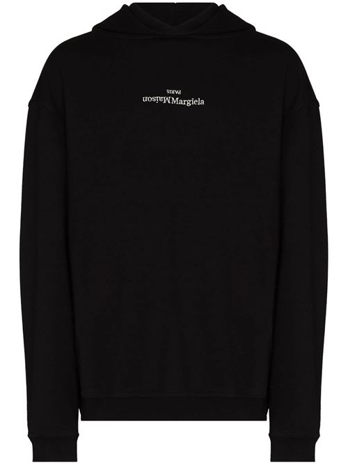 Black cotton logo sweatshirt MAISON MARGIELA | S50GU0167S25503962